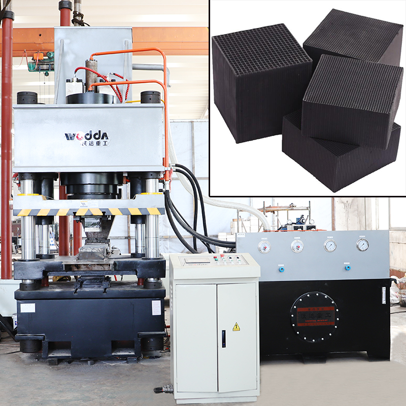 全(quán)自動活(huó)性炭成(cheng)型液壓(ya)機_400噸粉(fěn)末成型(xing)液壓機(jī)